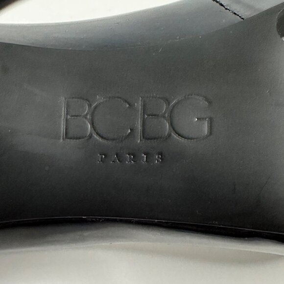 BCBG Paris Black Patent Leather High Heel Pumps size 8.5 4” heels stiletto - Picture 2 of 15